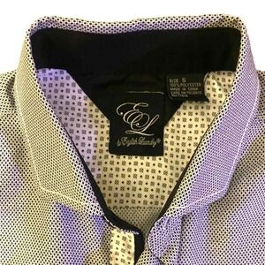 ENGLISH LAUNDRY short sleeve black and white button up with contrast - small
